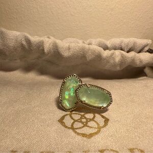 Kendra Scott Ellie Iridescent Mint Illusion earrings in gold